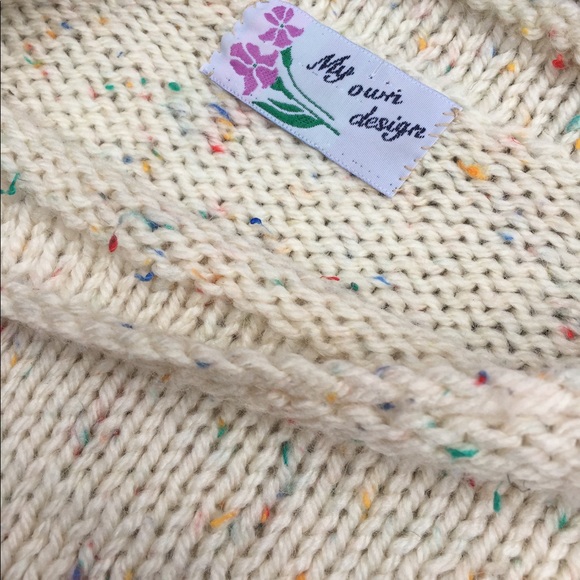 Vintage Handknit Speckle Sweater - Picture 4 of 7